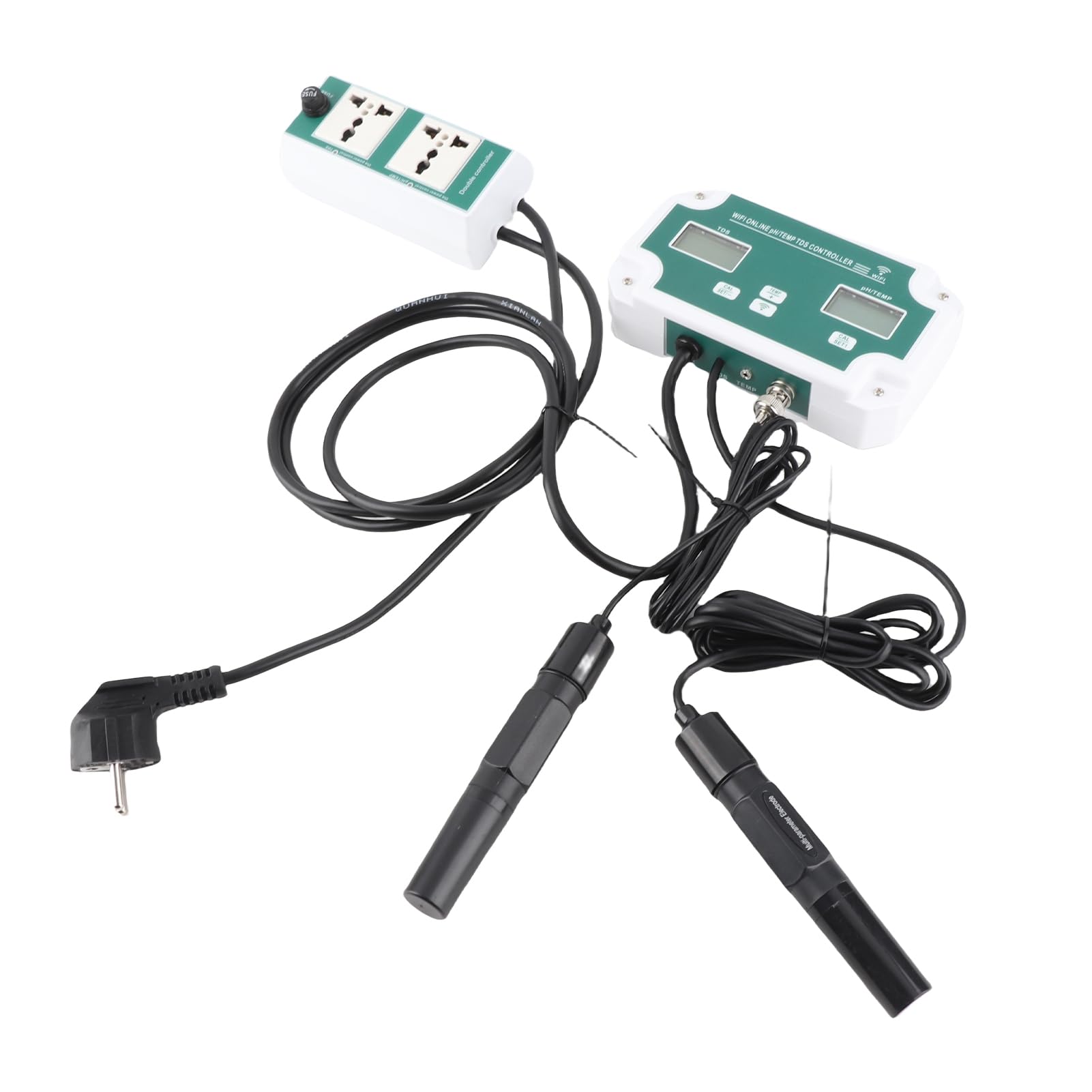 HUIOP Kontroler pH TDS Online WiFi WiFi Profesjonalny czujnik jakości wody pH/TDS/TEMP 3 w 1 Kontroler pH z gniazdem przekaźnikowym elektroda wymienna Sonda typu BNC Tester jakości