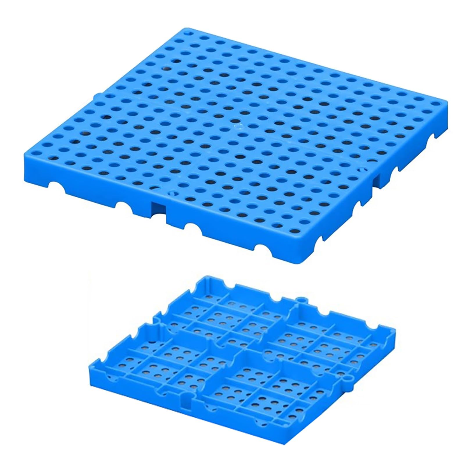 Pallet in Plastica Blu ad Incastro, Pallet da Pavimento Inseribili e Resistenti All'Umidità, per Retrobottega, Celle Frigorifere, Attrezzi da Garage, Forniture da Giardino(30x30x3cm)