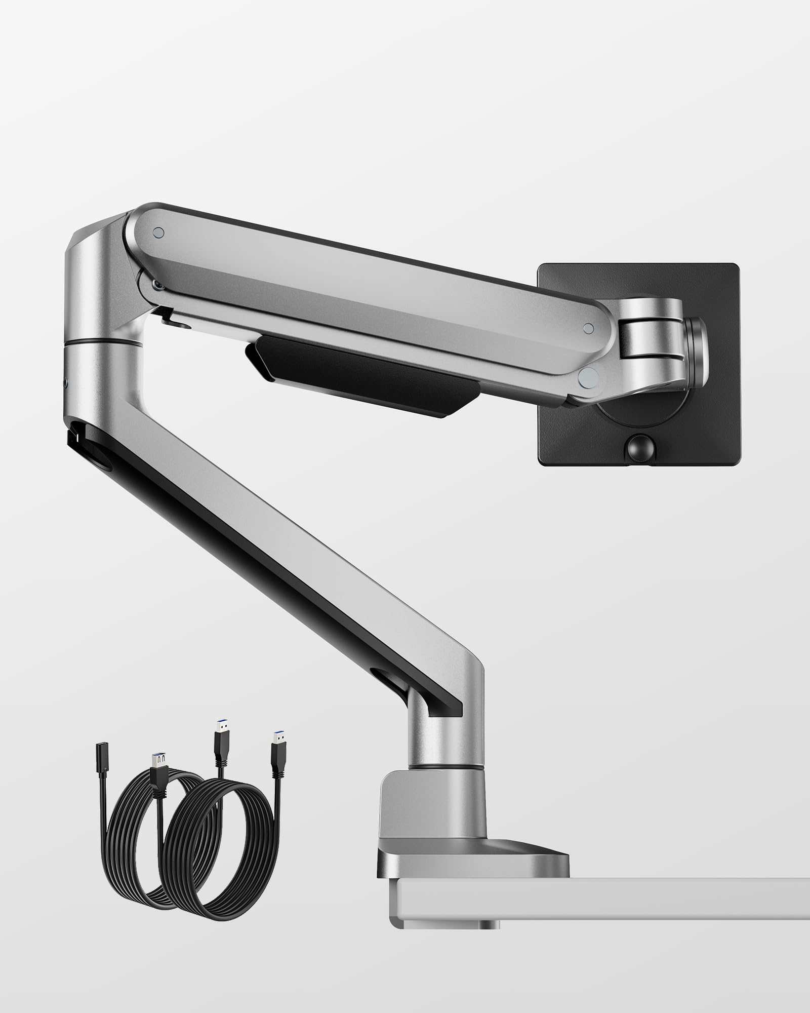 monTEK monTEK Deluxe Aluminum Monitor Arm with USB A/C for 17 to 40 Inch Screens