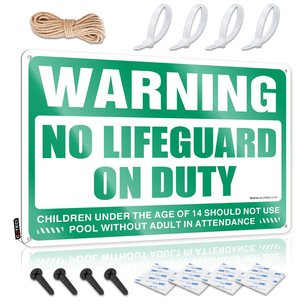Warning No Lifeguard On Duty Mens Decor Patriotic - Wall Signs Ideas Vintage Wall Art(30X40CM)