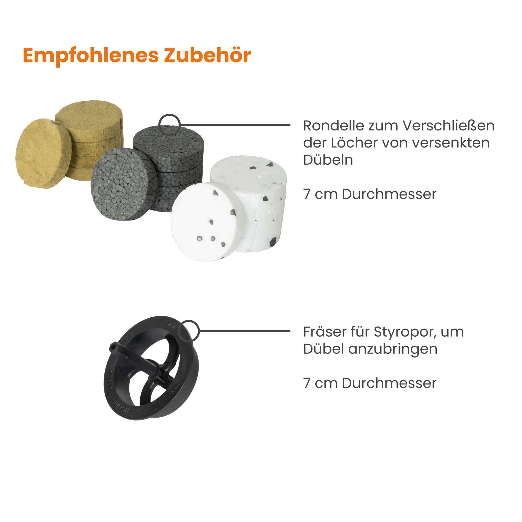 PROTEKTOR 200x Dämmstoff-Schraubdübel Ø8x220mm mit verzinkter Stahlschraube, WDVS Dübel, Dämmstoffdübel zur Fassaden Dämmung, Langschaftdübel bei Wärmedämmung