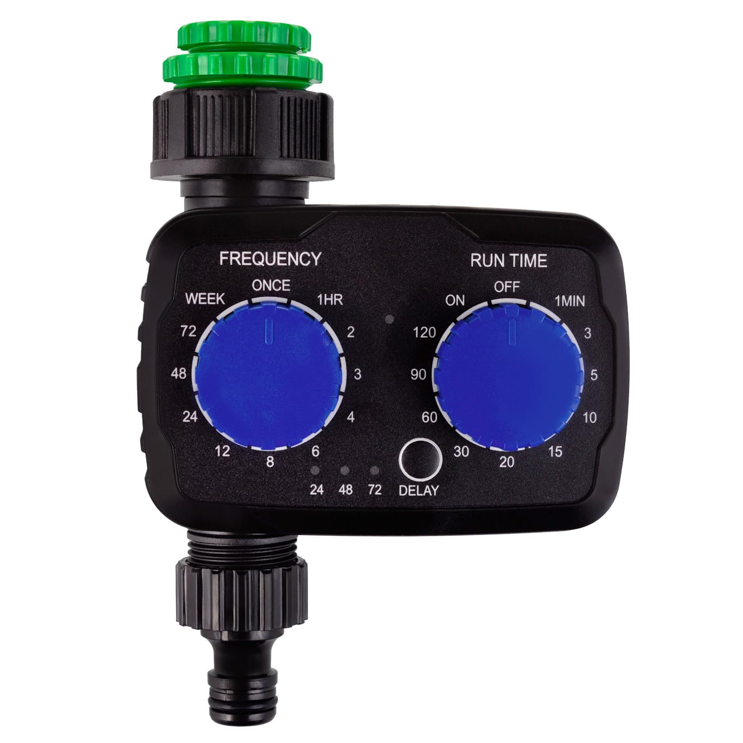Green Blue Contrôleur électronique d'irrigation | Contrôle précis pour l'arrosage du jardin | Fréquence et durée d'arrosage réglables | Fonctionne avec piles IP55 résistant aux intempéries GB391