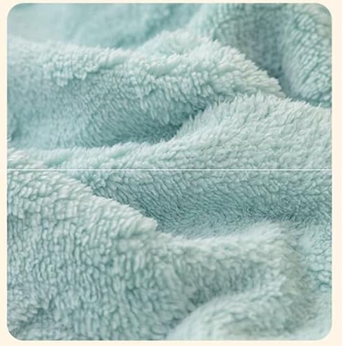 Miniatura 2 de Fundas protectoras para sofá, diseño de flores, color liso azul claro, de felpa, 71 pulgadas de ancho x 165 pulgadas de largo