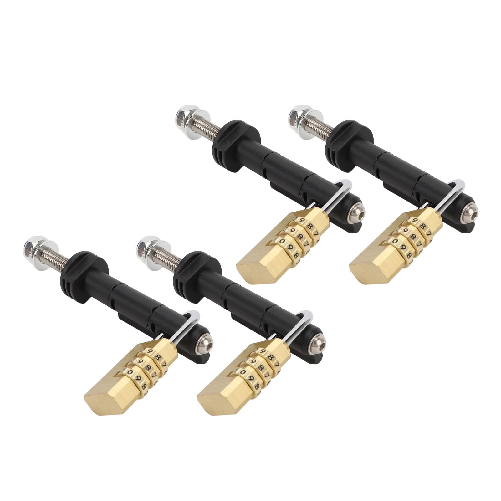 Generic Set di Perni di Montaggio per Scheda di Trazione Maxtrax Perni di Montaggio di Sicurezza Affidabili per Veicoli Fuoristrada Acciaio Inossidabile Durevole 4 unità (Con blocco password)
