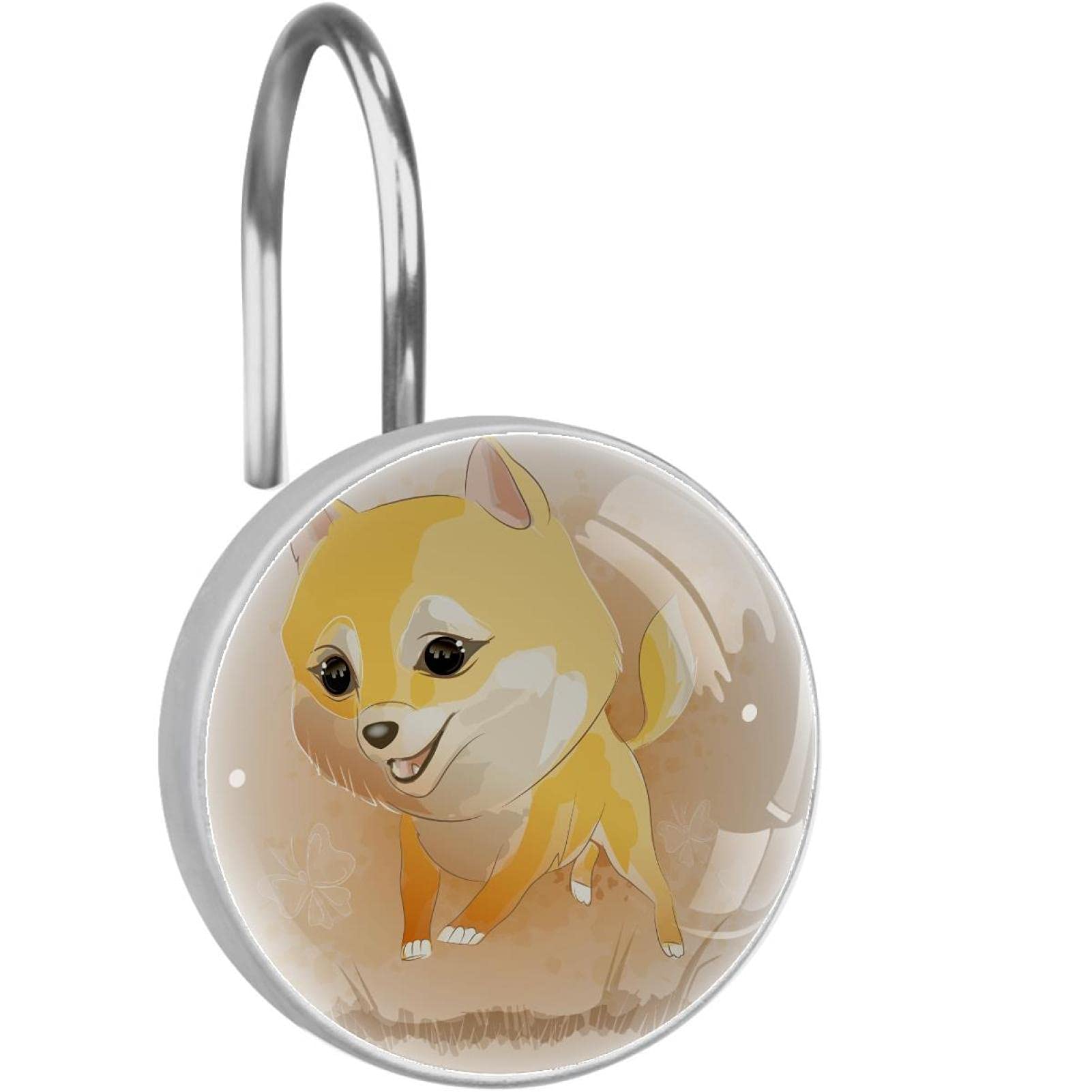 Anneaux pour rideau de douche renard pour salle de bain enfant