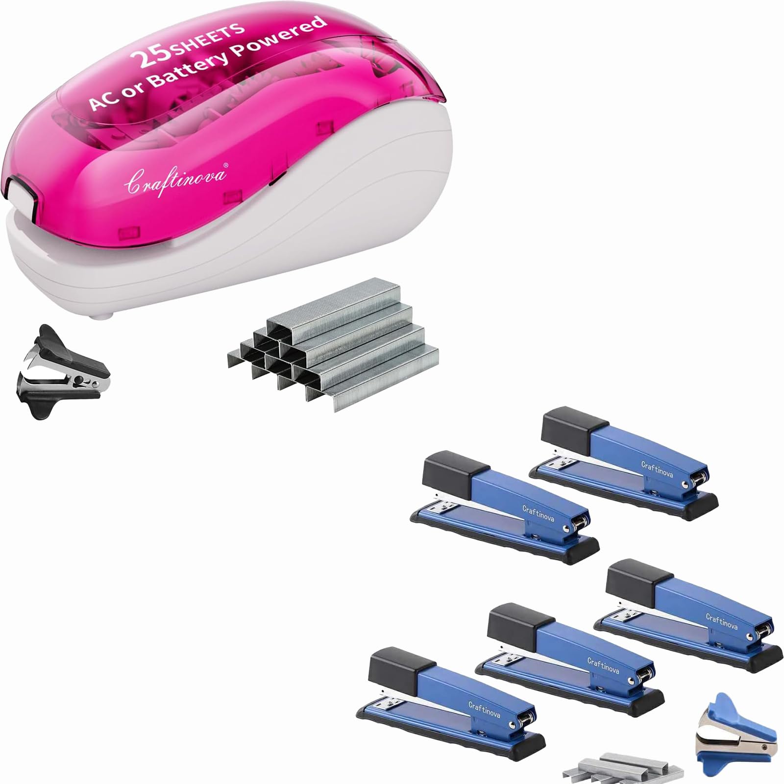 craftinovaElectric Stapler and Metal Desktop Stapler