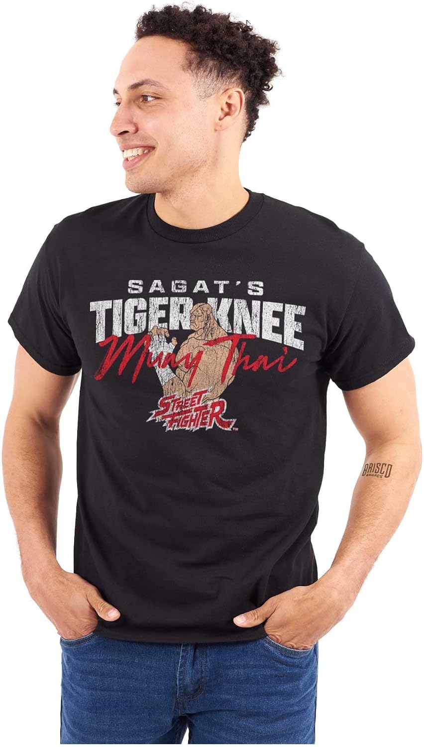 Brisco Brands Street Fighter Sagat 90s Video Gamer Graphic T Shirt Men or Women