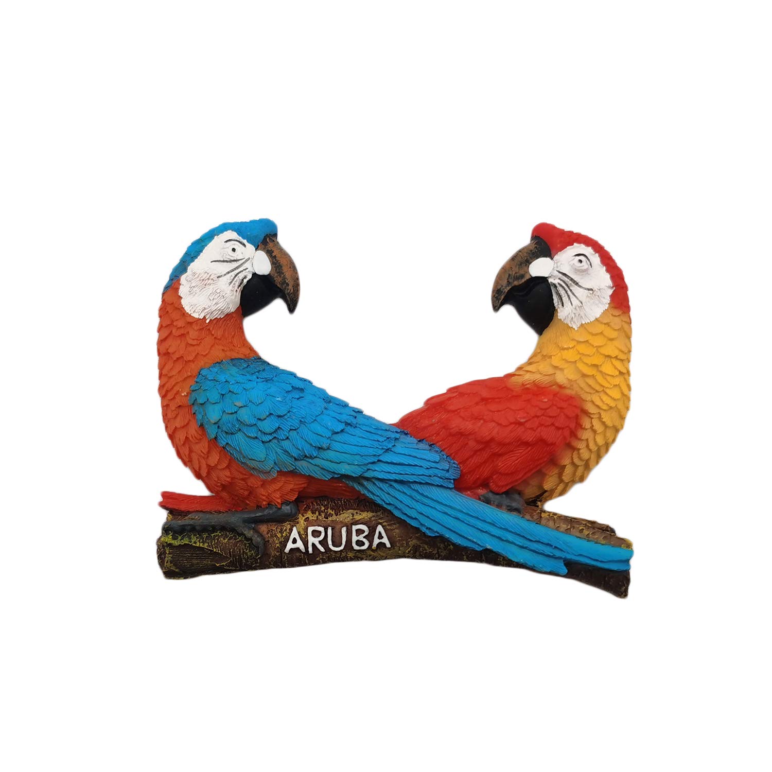 Wedarego Aruba 3D Macaw Parrot Refrigerator Magnet Resin Travel Souvenirs,Handmade Home & Kitchen Decoration Fridge Magnet Collection Gift