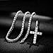 Charles Raymond Iced Out Cross Pendant on Tennis Chain for Men or Women - Bling'ed Out Hip Hop Jewelry on Blast! - Gold or Silver and Size Your Choice - TN001 (24
