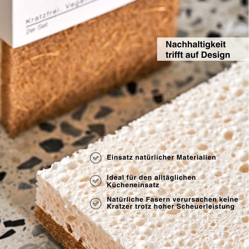 Nordesign - Spugne da cucina sostenibili (set da 10 pezzi, colore