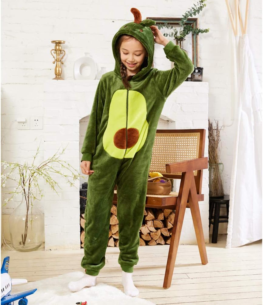 COSUSKET Kids Snug Fit Flannel Brown Bear Costume Animal Onesie Pajamas for Boys Girls Gifts - Image 3