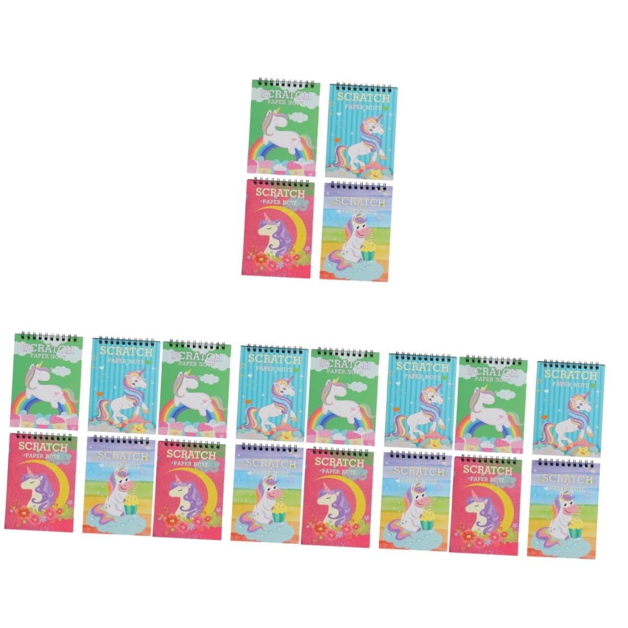 Tofficu 5 Sätze Spulen Kratz Zeichenbuch Cartoon Tragbares Taschen Zeichenbuch Kindergarten DIY Kleines Buch Kunst Und Handwerk Für Spiele Tablet Brett Papier 4 Stück * 5