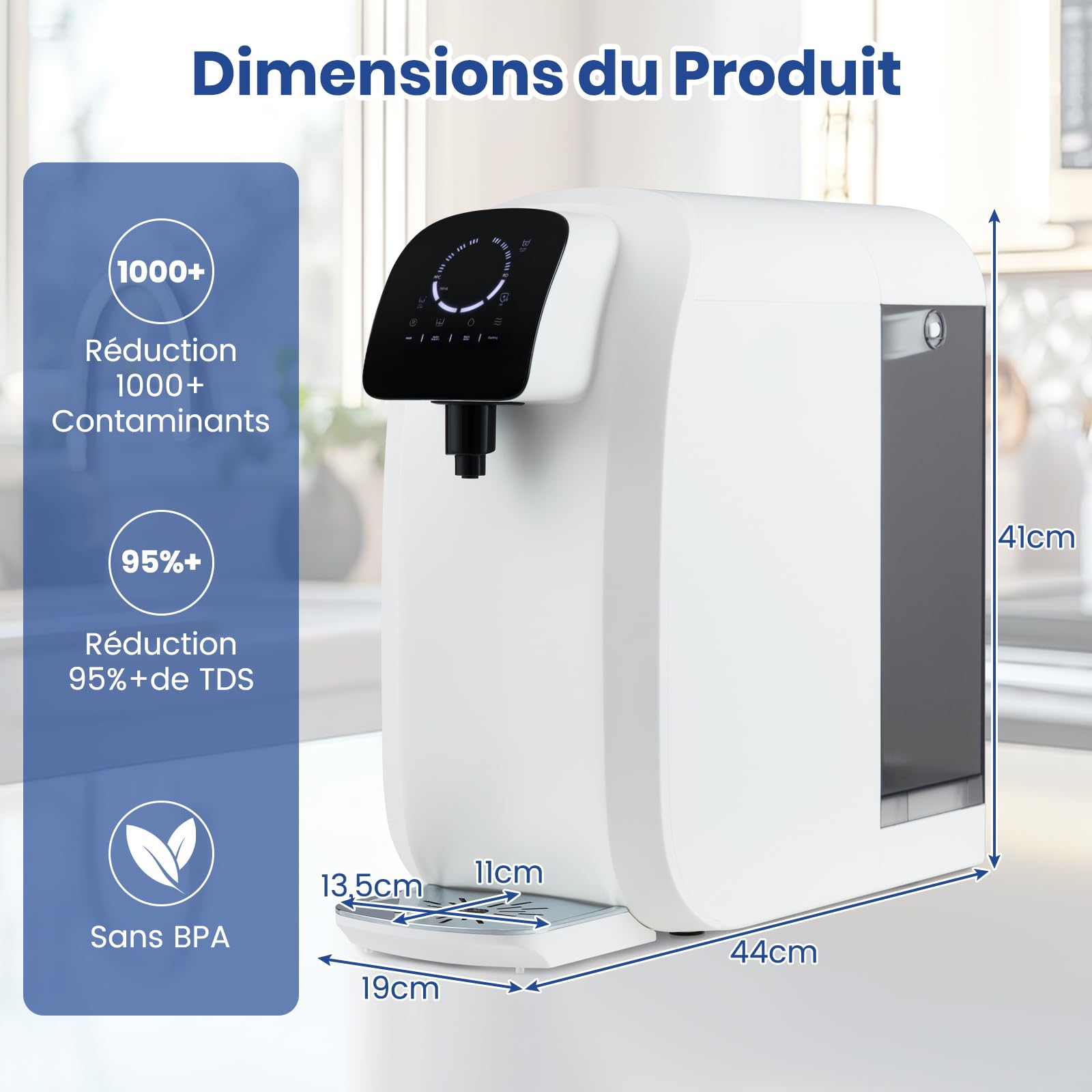 GOPLUS Osmoseur Inverse pour Eau Potable, Filtration en 5 Étapes