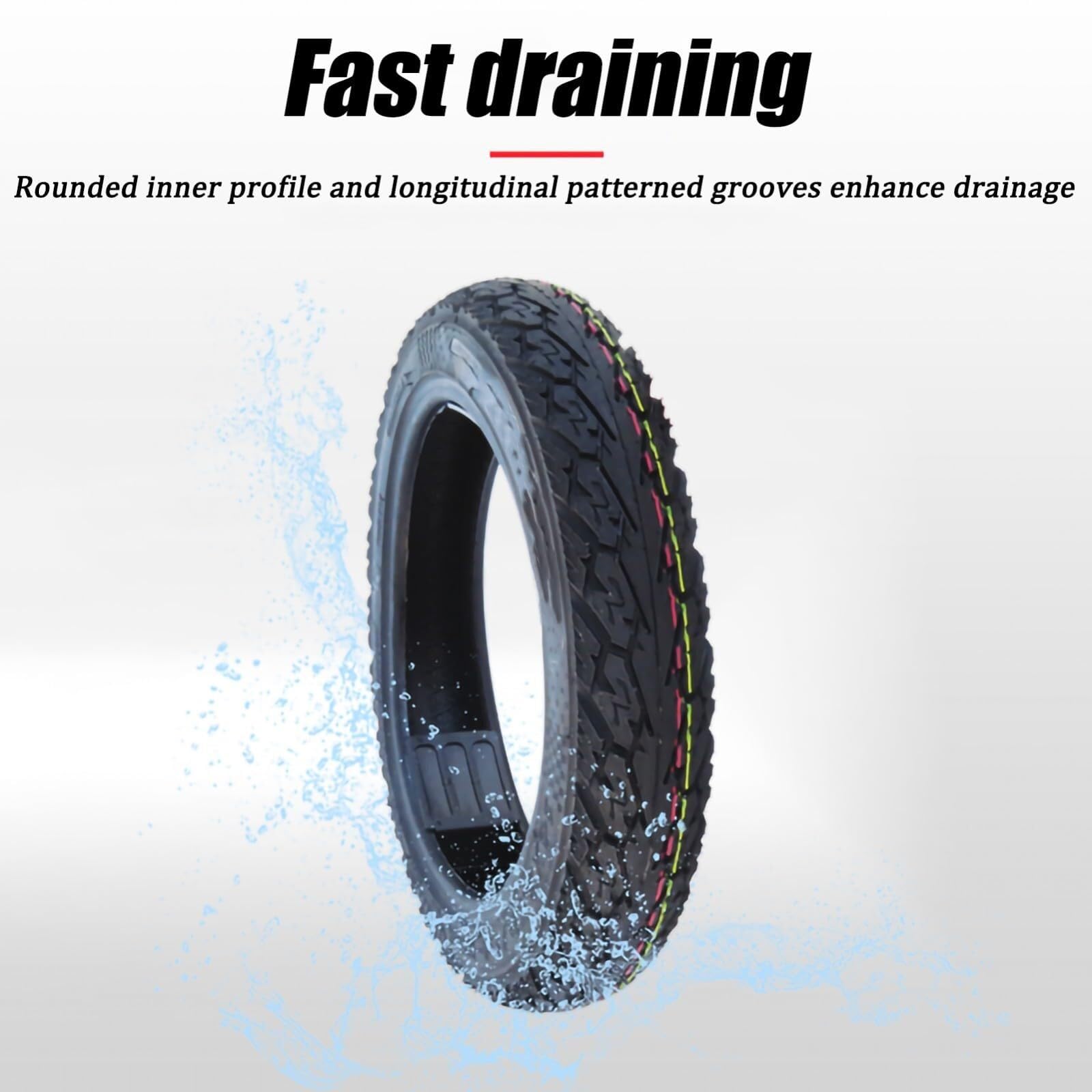 2PC 2.50-14 Neumático Tubeless Agarre Todo Tiempo, 2.50/14 6PR Dibujo Sprint, 2 50 14 Neumáticos 14 Pulgadas para Patinete Eléctrico Bici Plegable
