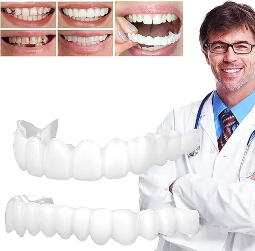 Reparación de dientes, cubre los dientes imperfectos, arregla tu sonrisa en casa en cuestión de minutos, juegos de dientes blanqueadores superiores