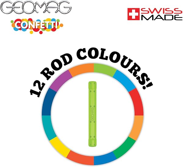 Geomag- Confetti Gioco di Costruzione Magnetico, Multicolore, 88 Pezzi, 353 - 5