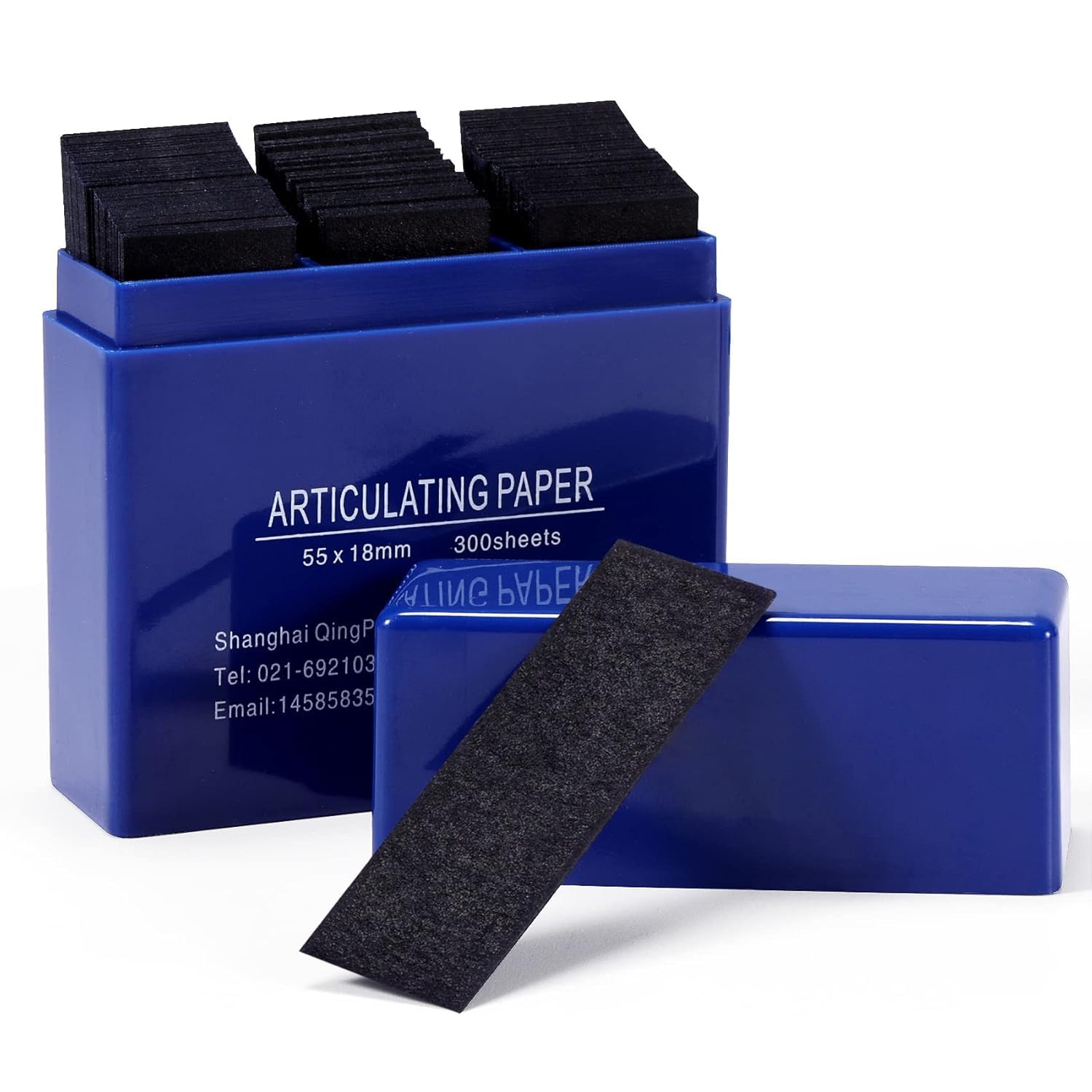 Carta Articolata Dentale 100 micron, Dispenser Plastica Rosso e Blu, Pellicola Doppio Lato 300 fogli