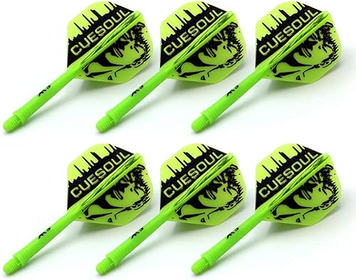Miniatura 26 de CUESOUL 6 piezas de eje de dardos integrado ROST y vuelos Longitud de la caña: 1.102 in