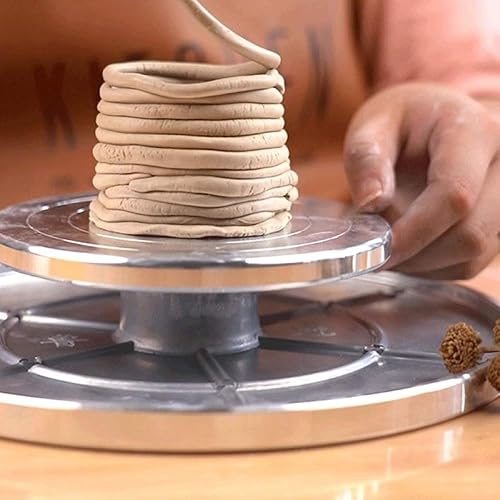 Miniatura 4 de Feqsky Plataforma giratoria de doble cara de 4.7 ''/5.9 '' para plataforma de escultura de arcilla cerámica rueda de cerámica herramientas