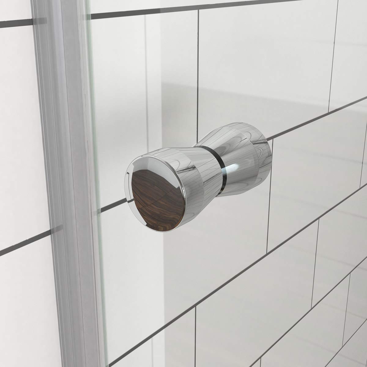 Heilmetz 80cm Nischentür Duschabtrennung Schwingtür Dusche Pendeltür Duschwand 6mm Klar Sicherheitsglas mit Nano Beschichtung Duschtür Höhe 185cm