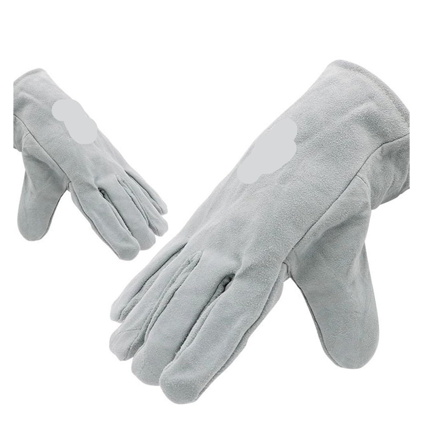 Gants de soudage en Cuir de Vache, Bonne Absorption de la Sueur, résistants à la Chaleur, Gants de soudage TIG, for Soudeur, poêle de cheminée, Gants de Gril de Cuisson(Long Double Layer)