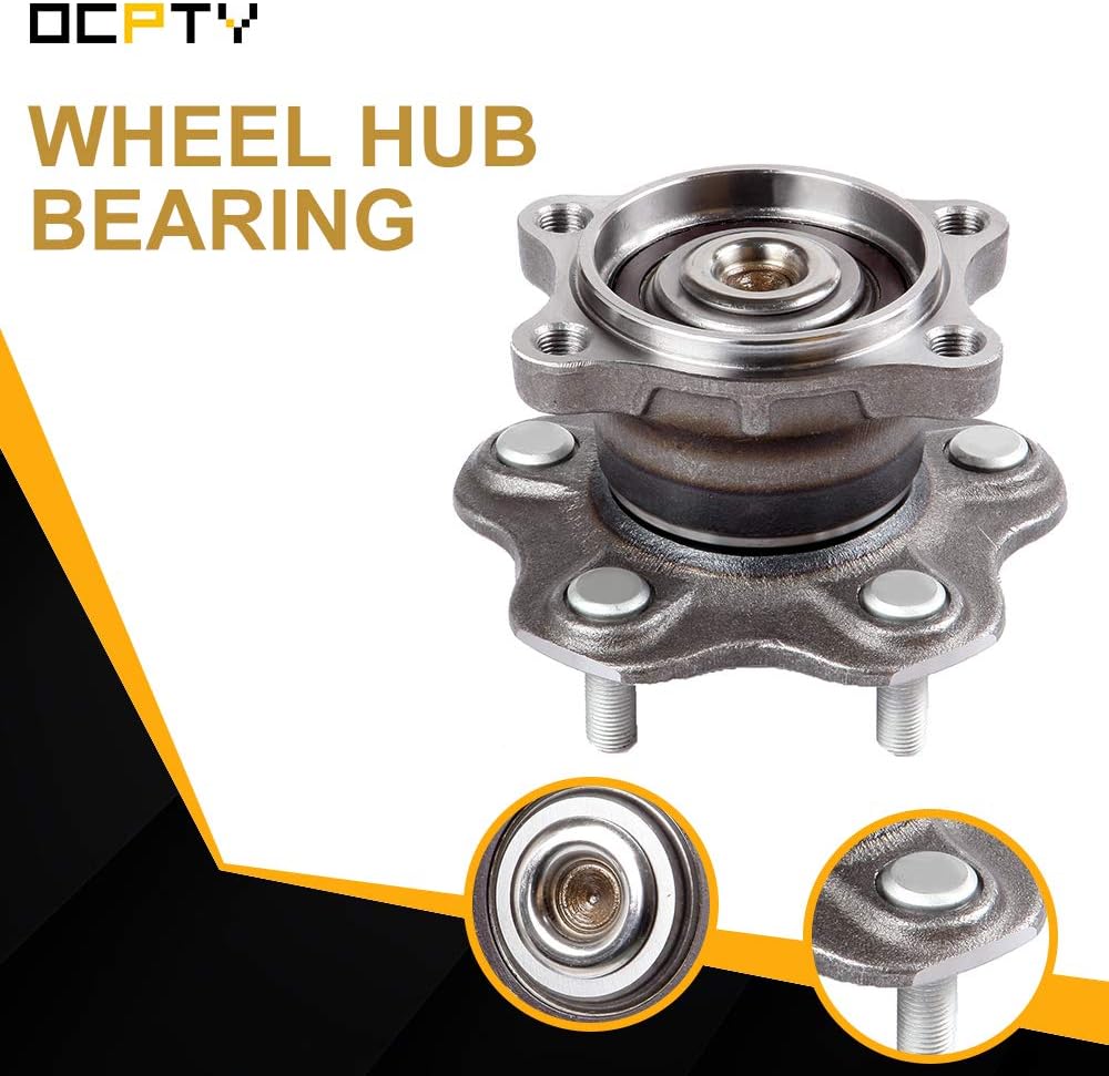 OCPTY 1pc New Premium 512292 Rear Wheel Bearing and Hub Assembly fit For 5-Lug With ABS 2002-2006 Altima 2004-2008 Maxima 2004-2009 Quest