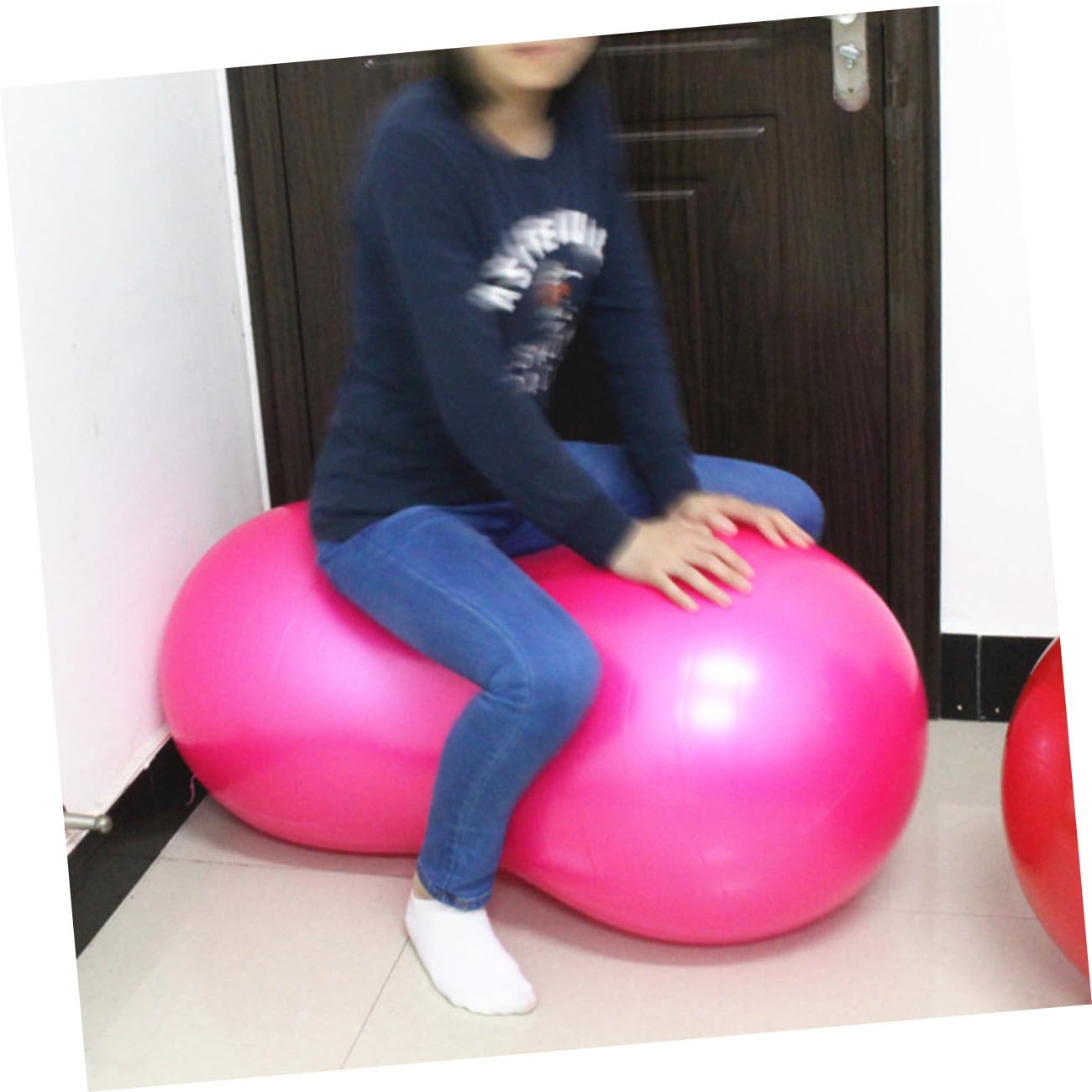 Anti Burst Yoga Ball Erdnussform Extra Pilates Gymnastikball für Balance Krafttraining Zuhause Fitnessstudio