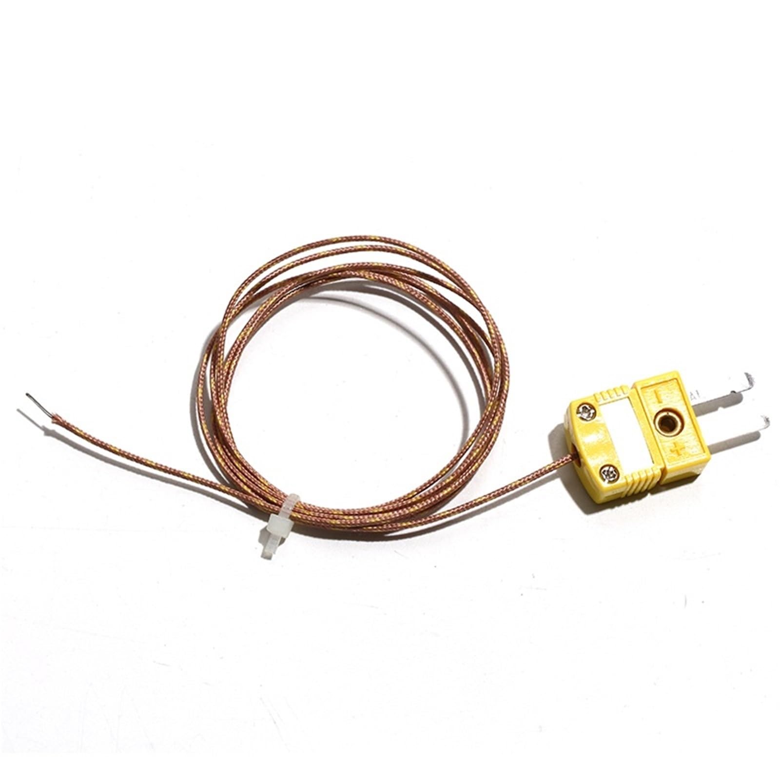 GG-K-30-SLE Sensor de termopar tipo K con enchufe y enchufe, cable de fibra de vidrio de 0,5 m a 5 m, medición de alta temperatura (clase de fibra de 1,5 m)
