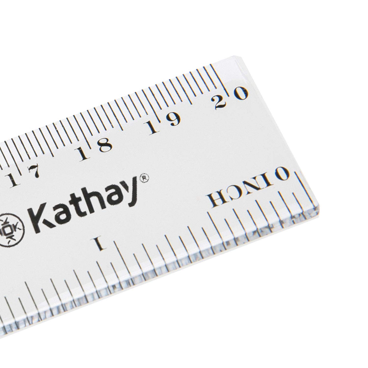 Kathay Regla de Plástico 20cm Transparente Escolar
