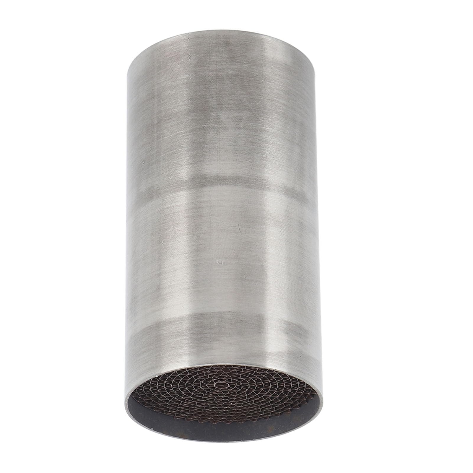 Qiilu Moto Tuyau D'échappement Catalyseur en Fer Avant Moyen Silencieux D'échappement Catalyseur Universel pour Moto (53 * 100mm)