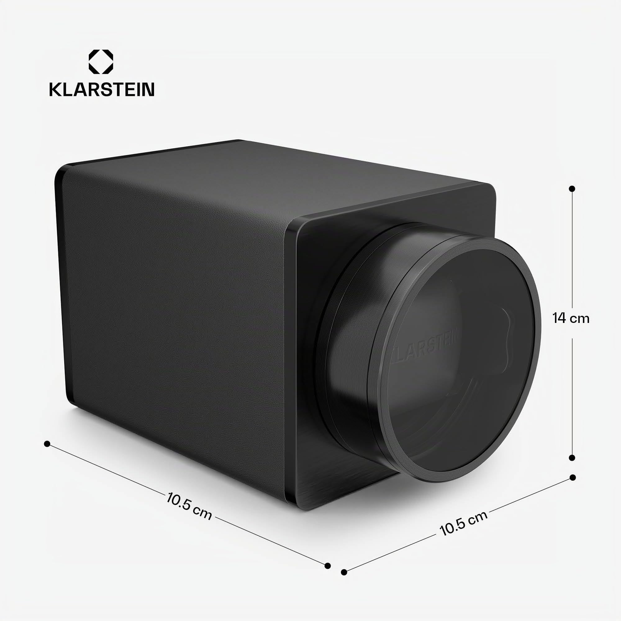 KLARSTEIN TimeSync Remontoir de Montre Automatique - Cuir végétalien & Verre trempé, Moteur Silencieux Mabuchi, 5 TPD, Alimentation Secteur/Piles, Noir - boîte Remontoir pour Montre