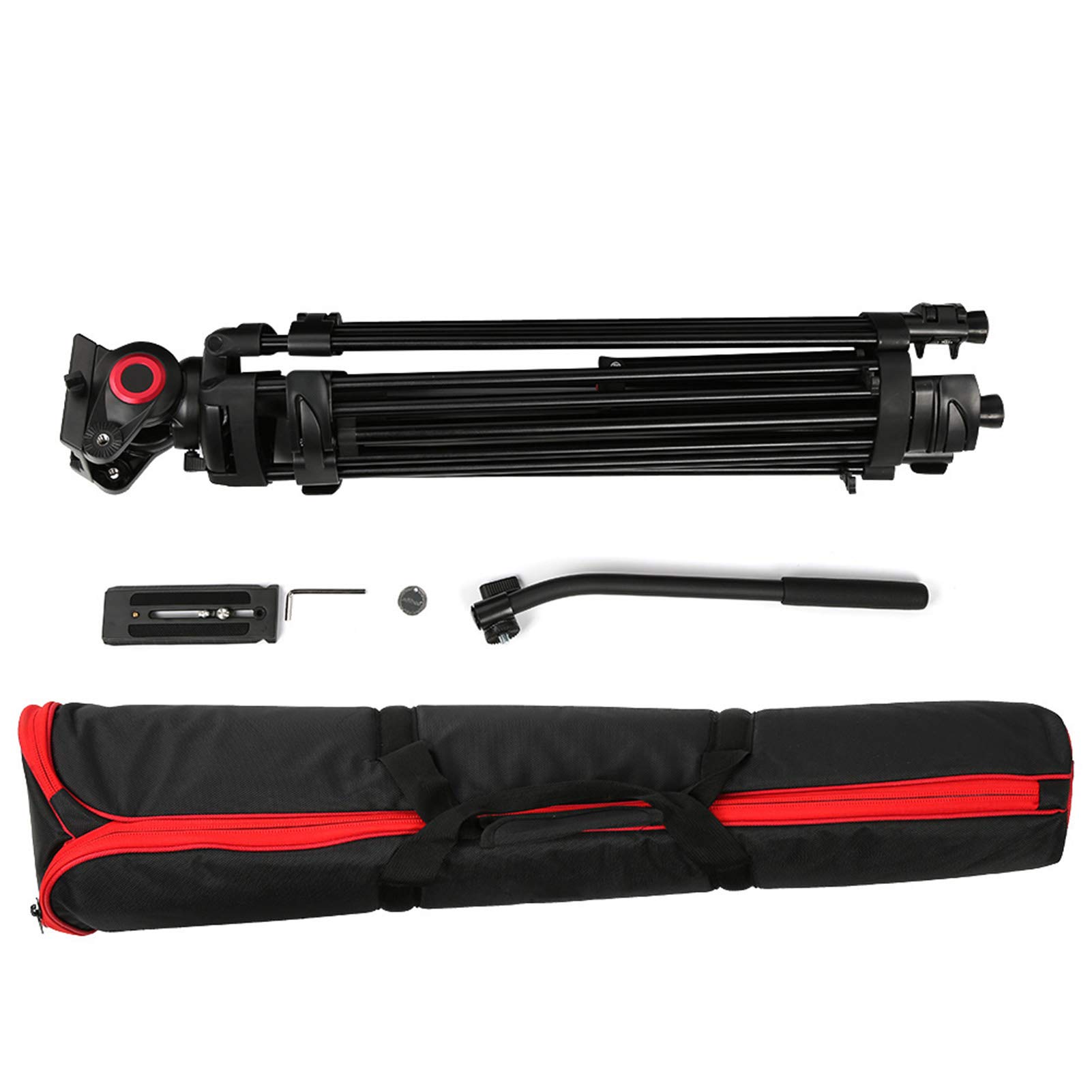 Treppiede Professionale con Testa a Sfera Idraulica per Fotocamere DSLR
