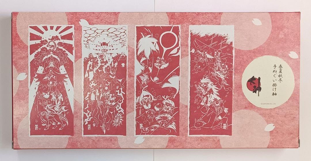 大神 10周年 吉村健一郎×島崎麻里 春夏秋冬手ぬぐい掛け軸 イーカプコン限定 大神 10周年 吉村健一郎×島崎麻里 春夏秋冬手ぬぐい掛け軸 イー