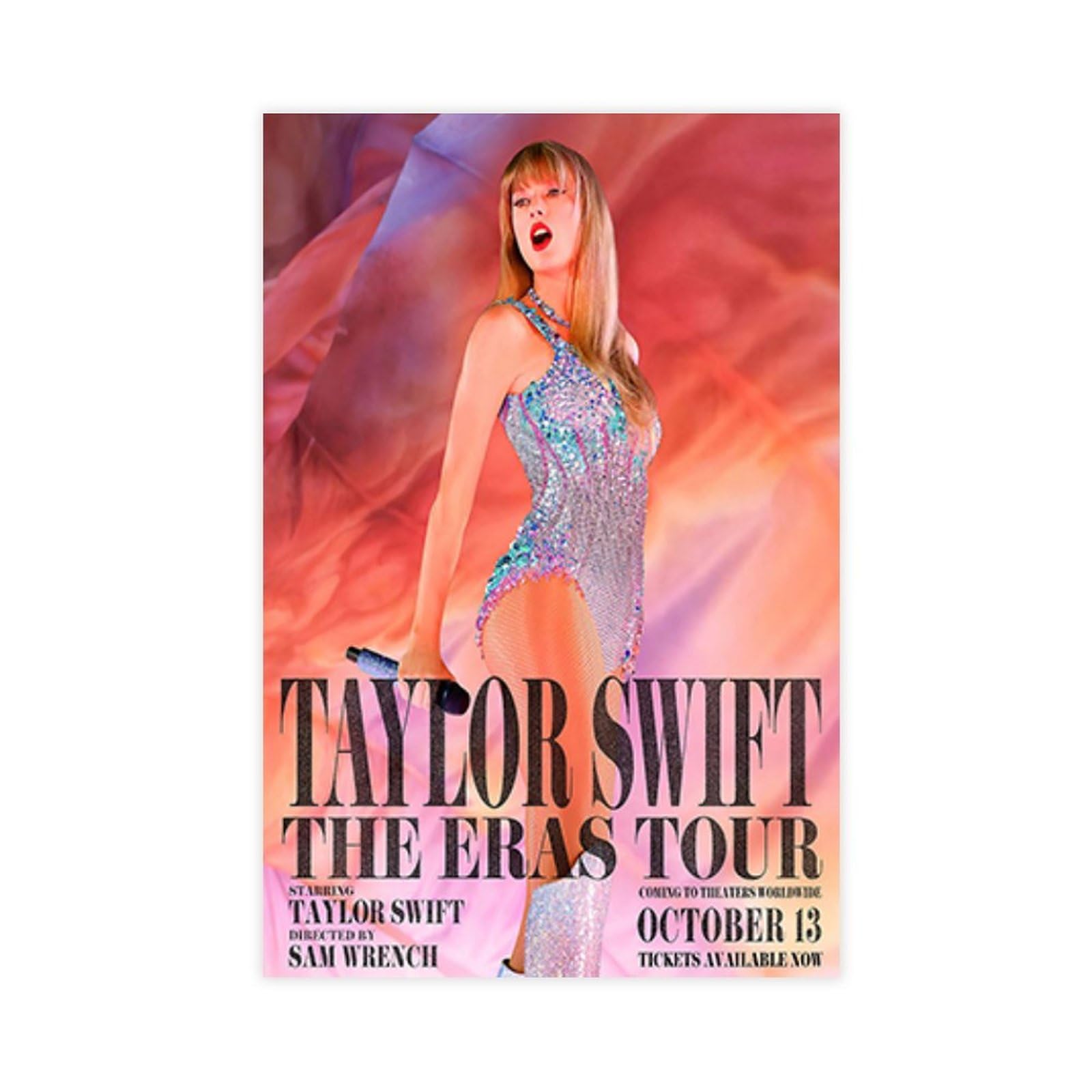Taylor Poster The Eras Tour Wall Art October 13 World Tour Movie Canvas Poster Unframe:16x24inch