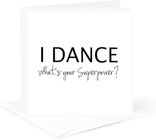Miniatura 5 de 3dRose Tarjetas de felicitación, 6 x 6 pulgadas, paquete de 12, I Dance - What's your Superpower (gc_184941_2)