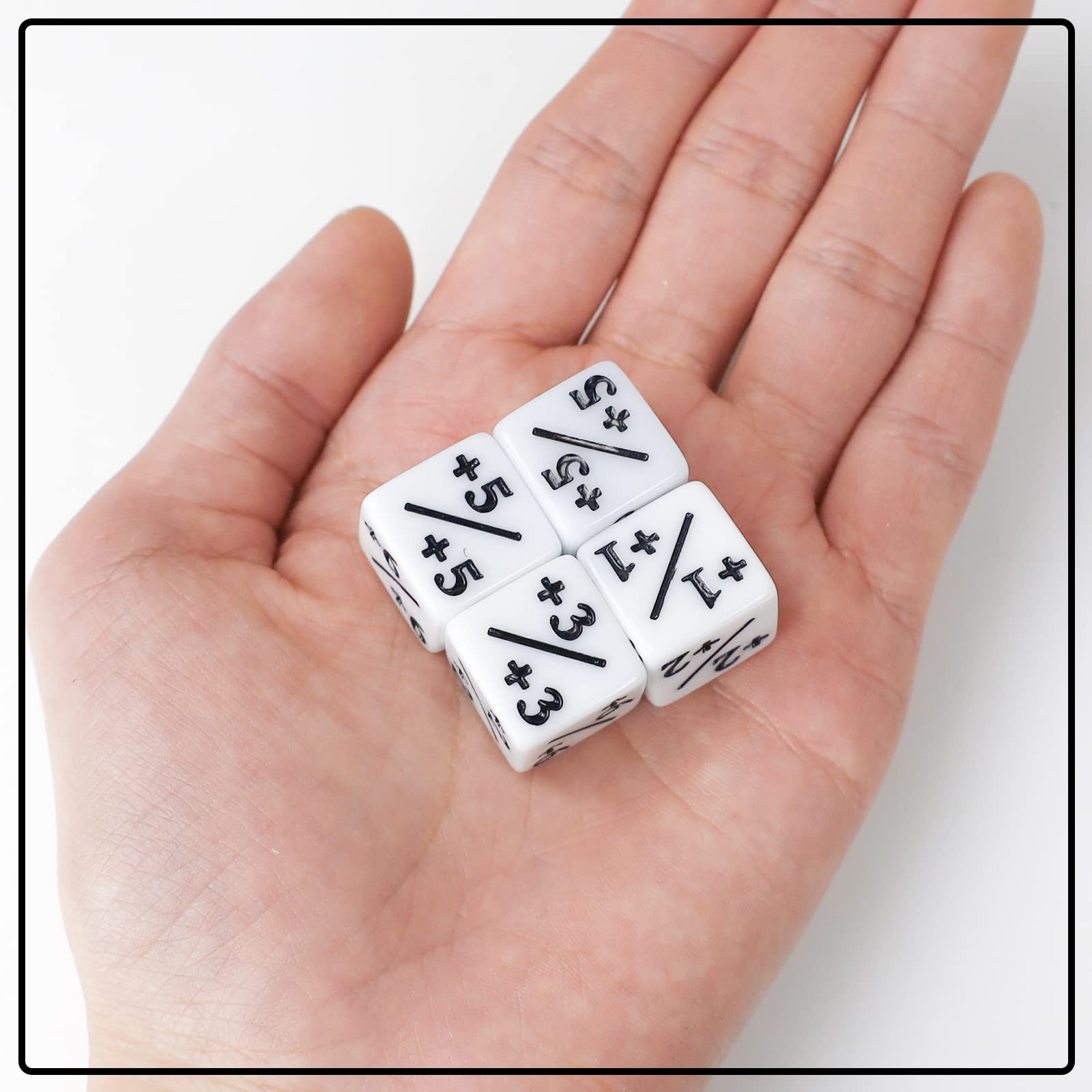 24 Pieces MTG Dice Counters Token Dice, Magic The Gathering Glitter Sparkle Dice, Loyalty Dice Starry Marble D6 Dice Cube Compatible with MTG, CCG, Card Gaming Accessory (White) 2