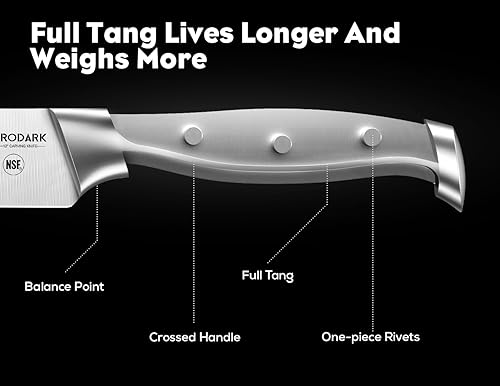 Miniatura 4 de BRODARK Juego de cuchillos de trinchar, cuchillo de pechuga de 12 pulgadas y cuchillo de deshuesado de 7 pulgadas con mango de espiga completa,