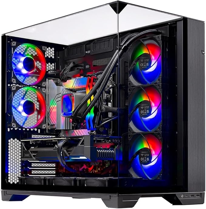 Skytech Gaming O11 Vision Desktop PC, Ryzen 7 9800X3D 4.7 GHz (5.2 GHz), AMD RX 9070XT 16GB, 2TB Gen4 NVMe SSD, 32GB DDR5 RAM 6000 RGB, 850W Gold ATX 3 PSU, 360mm ARGB AIO, Wi-Fi, Win 11