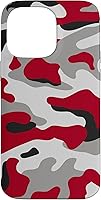 Vista 21 de red camo Print red and Black Camoflage Pattern Phone Case for iPhone 17