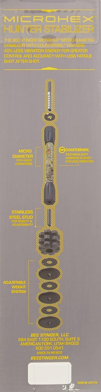Bee Stinger B-Stinger MicroHex Stabilizer Matte 8", Black