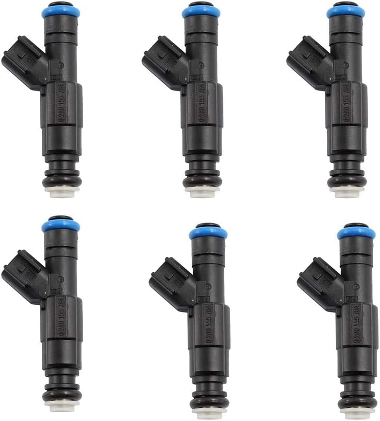 XtremeAmazing 6pcs 4-Hole Upgrade Fuel Injectors For 99-04 4.0L Jeep Cherokee 0280155784