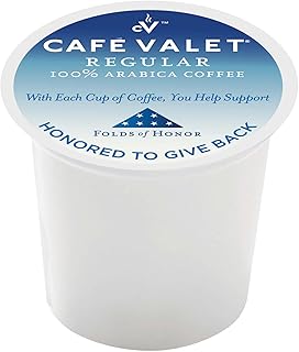 Cafe Valet Folds of Honor Dark Roast Coffee Pods, 80 Count – Contributing to Military Family Scholarships