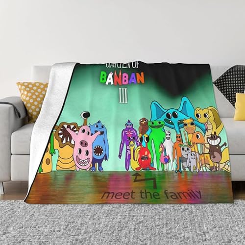 Niluto Garten Of Ban Ban Blanket, Super Soft, And Warm Plush Ban Ban Blankets Cute Ban Ban Figures Printed 30 X 40 Inch, Lankybox Blanket For Couch Bedroom #TOP2