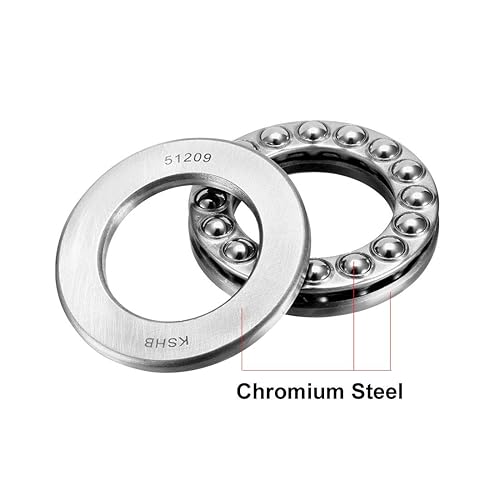 Miniatura 61 de uxcell 51110 rodamientos axiales de bolas 164.0 ft m x 229.7 ft m x 45.9 ft m de cromo de acero ABEC3 sola fila rodillo