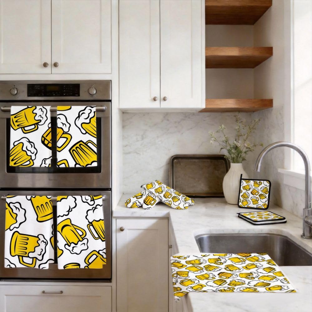 Juego de 9 tazas de cerveza espumosas para decoración de cocina y