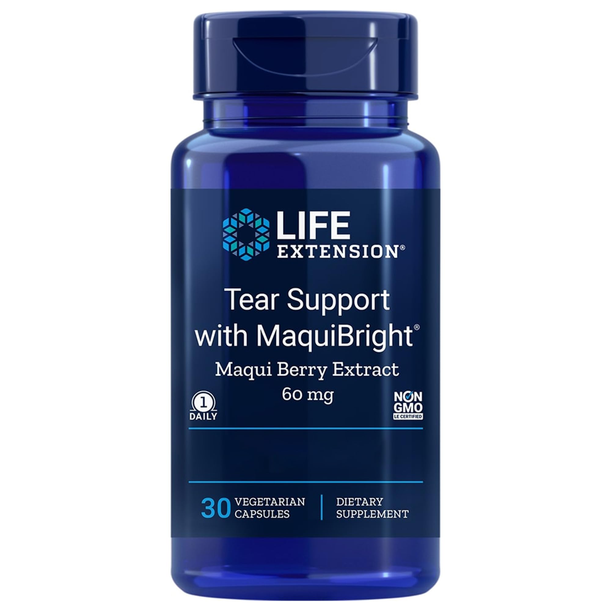 Tear Support, with Maqui Berry Extract, 30 Vegan Capsules, Gluten-Free, Vegetarian, SOYA-Free, Non-GMO