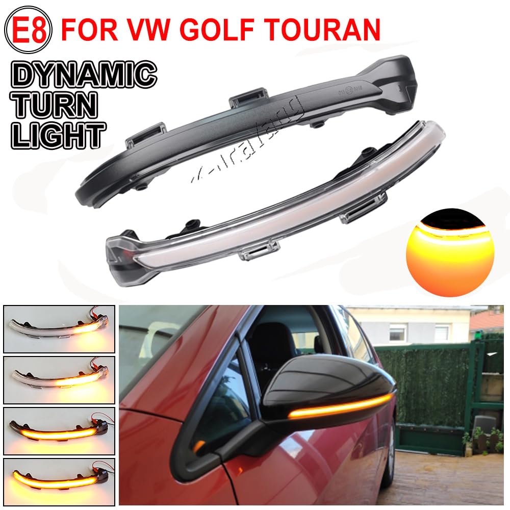 Clignotants à Led SéQuentiels Dans Les RéTroviseurs Pour Golf MK7 7 7.5 GTI R GTD Rline Touran (2013-2020) Codage OE: 5GD949101, 5GD949102