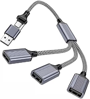 Woedpez USB/Type C to OTG Multiple Port HUB Cable Splitter for Tablet Mouse Keyboard Adapter Converter USB Cable Adapter