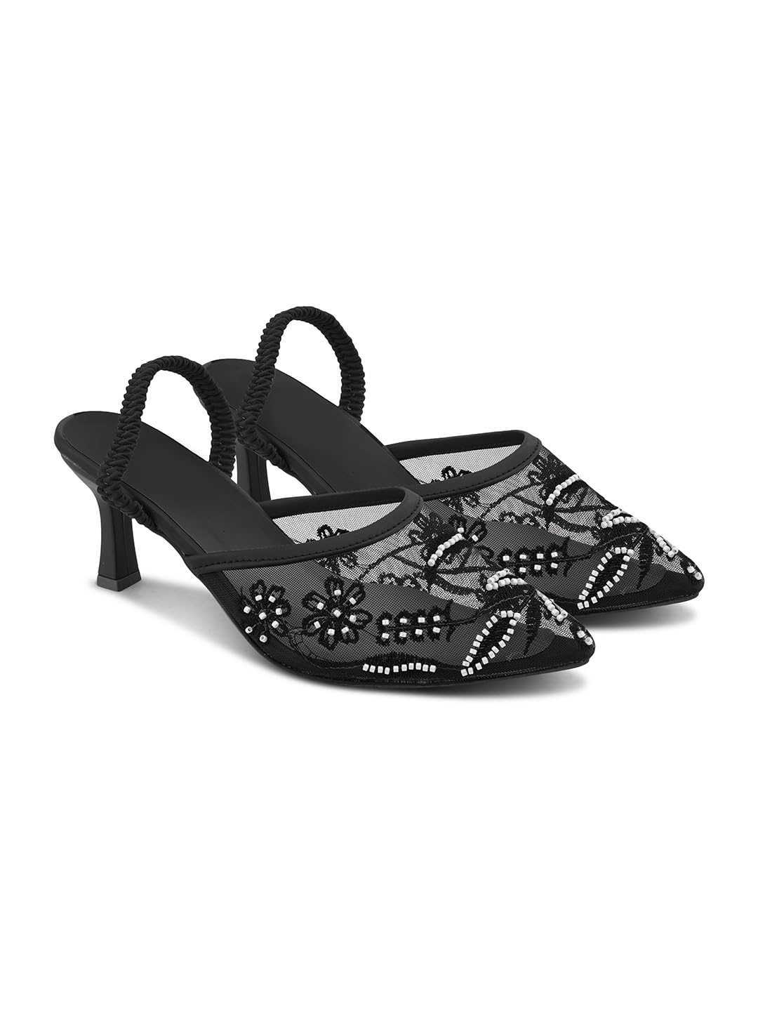womens Solvique | Pointed Toe Stiletto Heels for Women | Slip On Pumps | Stylish Bridal Dress Sandals | Comfortable Fit-image-39