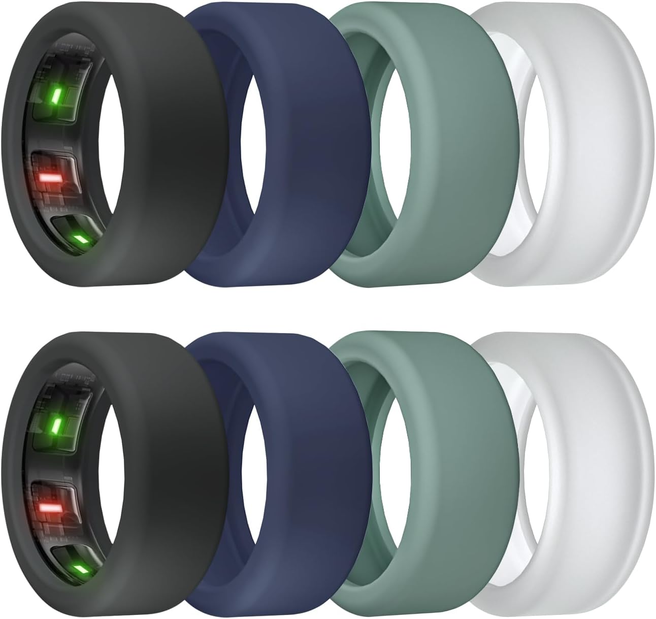 Ring Cover for Oura Ring Gen 4/ Gen 3, Anti-Scratch Elastic Silicone Oura Ring Case Protector for Men Women Working Out Gym